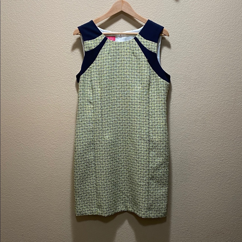 Nine & Co. Elegant Navy and Green Dress